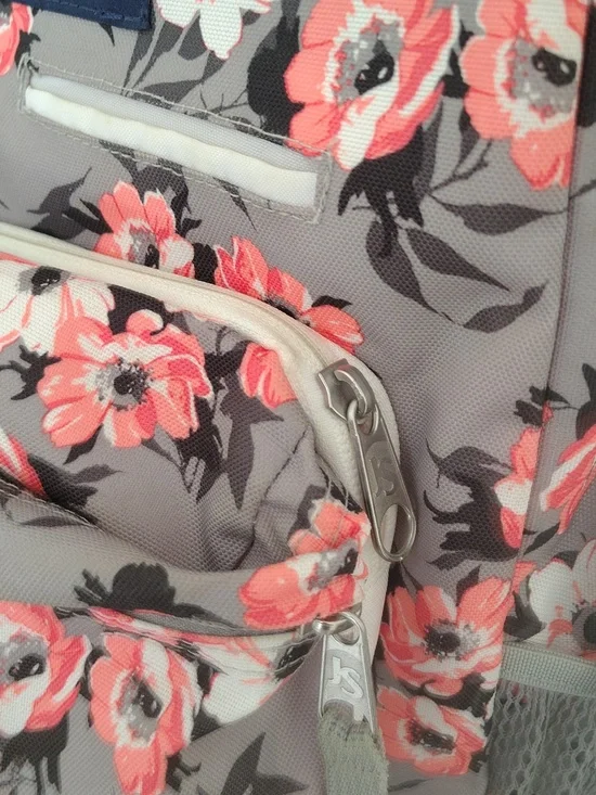 JanSport THE DIGIBREAK Coral Sparkle Pretty Posey Backpack - Picture 5 of 16